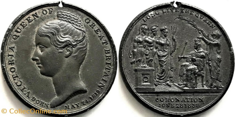 Victoria - 1838 Coronation, Great Britain medaille royaume uni victoria 1838 coronation great britain