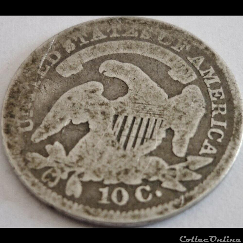 1837 Dime - 10 Cents monnaie monde etat uni 1837 dime 10 cents