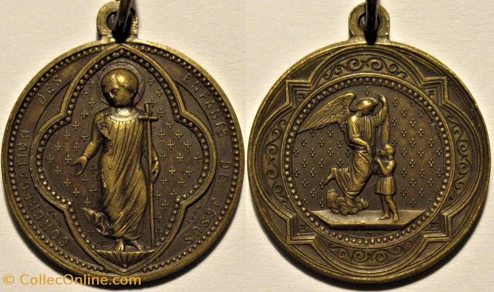patrimoine religieux souvenir congregation des enfants de jesus medaille de l penin xixe