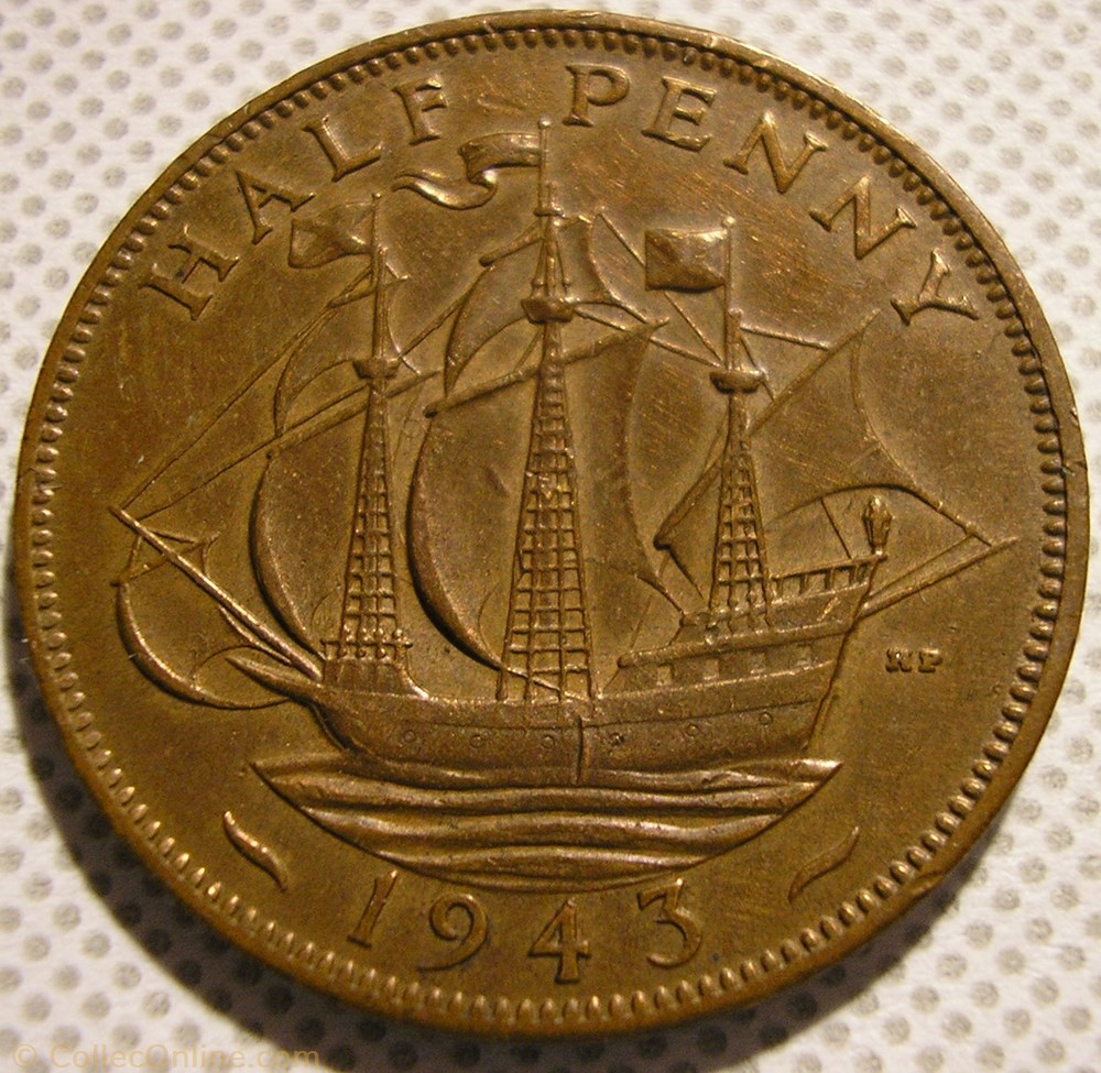George VI - Half Penny 1943 - UK monnaie monde royaume uni george vi half penny 1943 uk