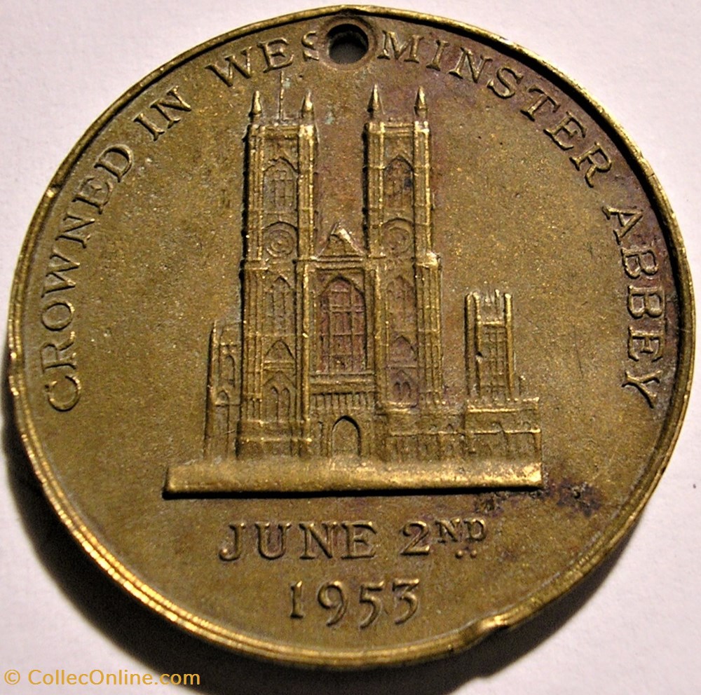 Elizabeth II - Medallion 1953 Coronation at Westminster - UK 3 medaille canadum elizabeth ii medallion 1953 coronation at westminster uk
