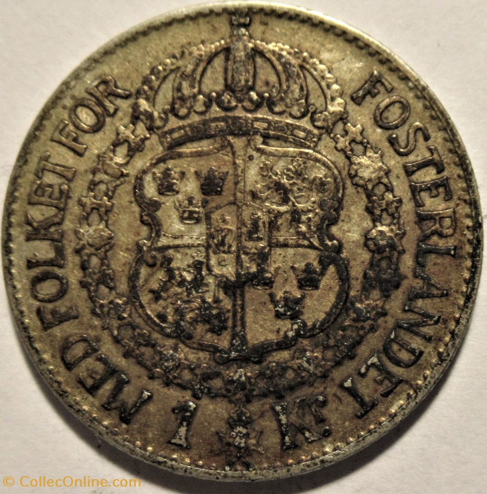 monnaies monde suede gustaf v of sweden 1 krona 1936