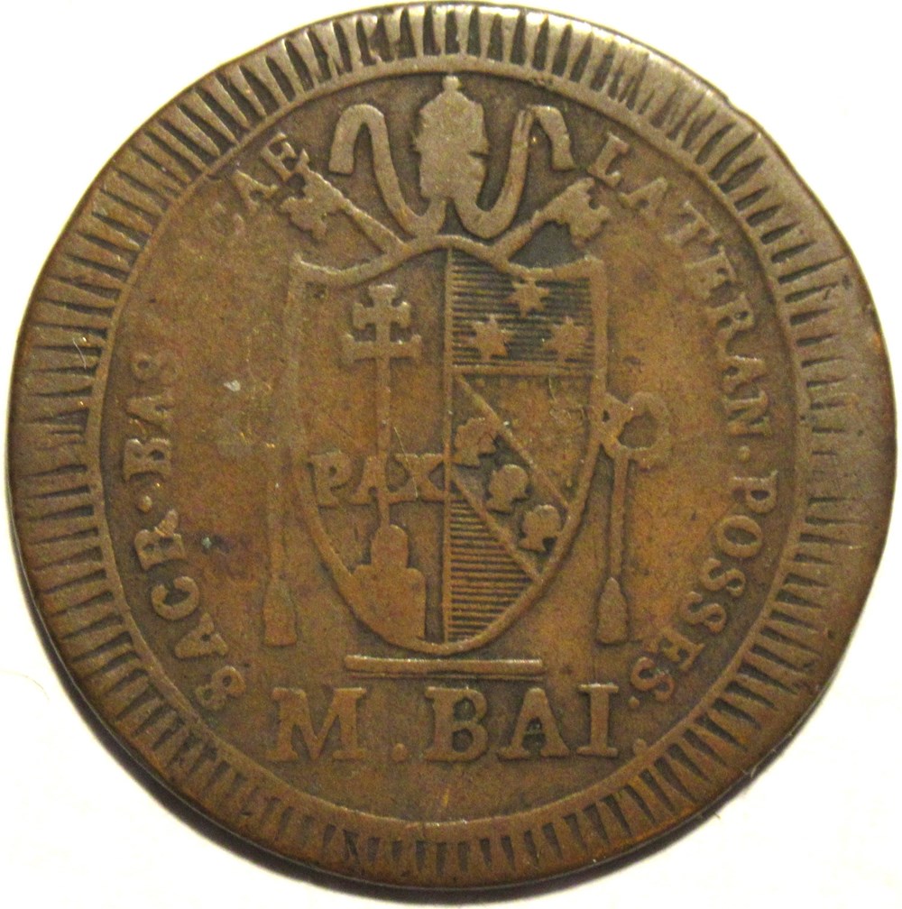 Pius VII, Pope - Mezzo Baiocco 1801 - Papal States monnaies monde vatican pius vii pope mezzo baiocco 1801 papal states