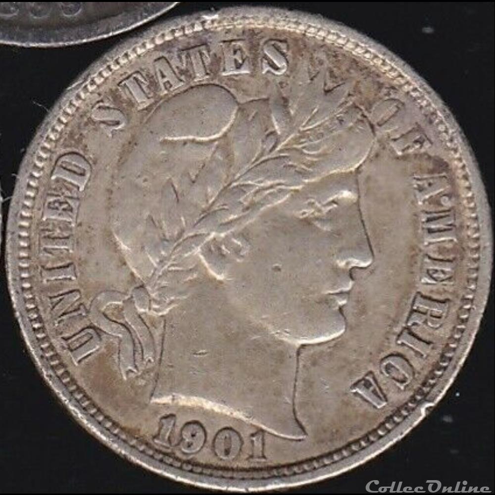 1901 Dime monnaies monde etats unis 1901 dime