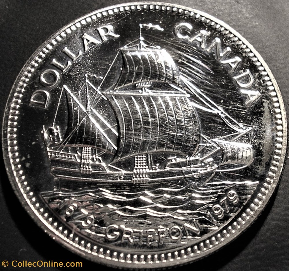 Elizabeth II - One Dollar 1679-1979 - Griffon's 300th Anniversary 3 monnaie monde canadum elizabeth ii one dollar 1679 1979 griffos 300th anniversary