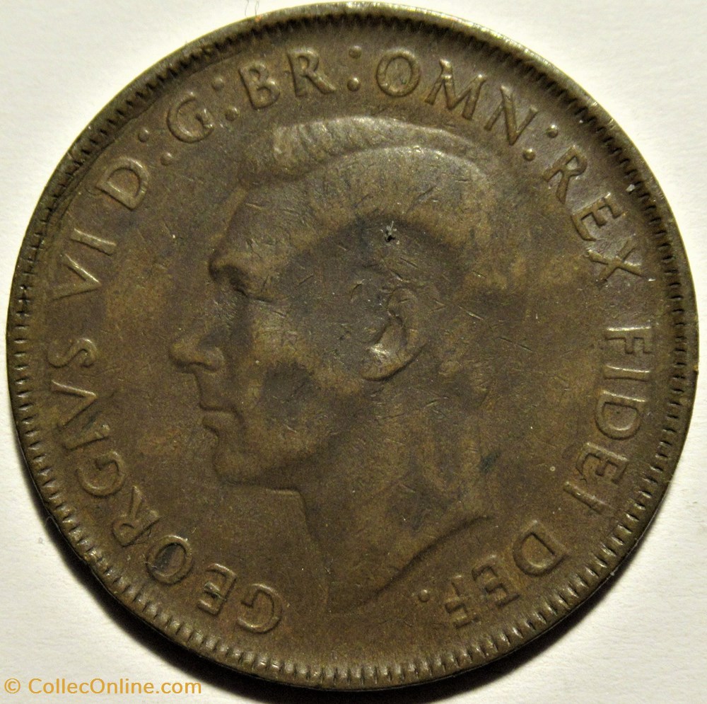 monnaies monde australie george vi one penny 1950 perth australia