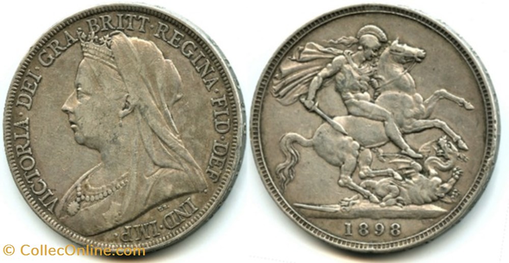 Victoria - One Crown 1898 - Kingdom of Great Britain monnaies monde royaume uni victoria one crown 1898 kingdom of great britain