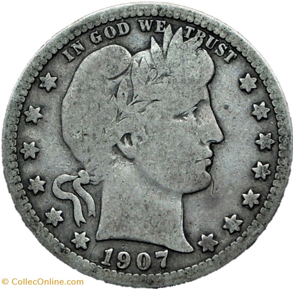 1907 San Francisco Quarter $ monnaies monde etats unis 1907 san francisco quarter