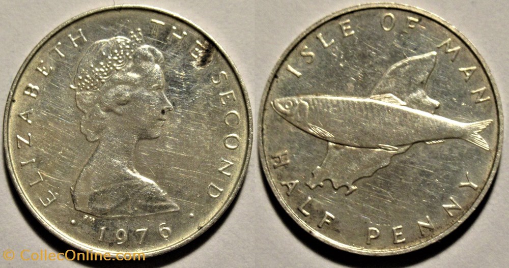 Elizabeth II - Half Penny 1976 - Isle of Man monnaies monde ile de elizabeth ii half penny 1976 isle of man