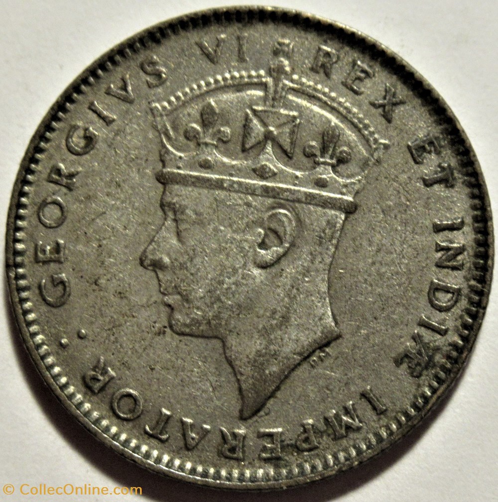 monnaies monde kenya george vi 50 cents 1937 east africa