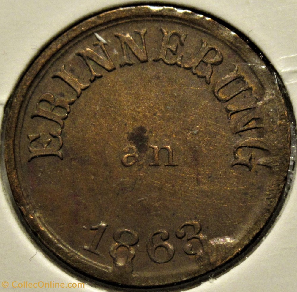 1863 Civil War Token - Constitution For Ever - Erinnerung 3 monnaies jetons mereaux 1863 civil war token constitution for ever erinnerung