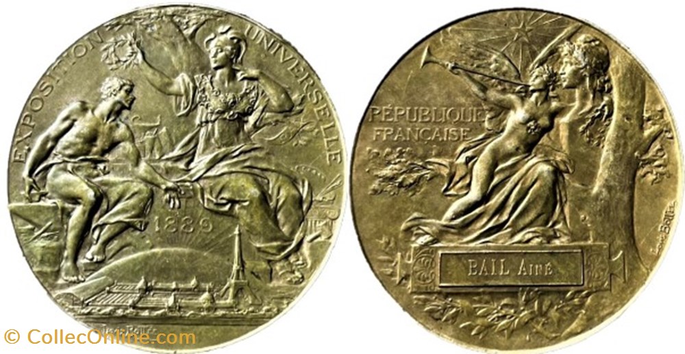 medailles france revolution exposition universelle de paris medaille de louis bottee 1889