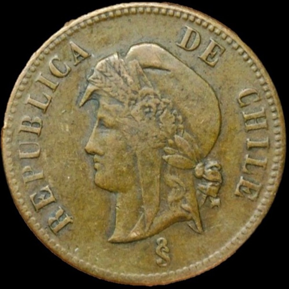 Chile - 2½ Centavos 1886 monnaies monde chili chile 2 centavos 1886