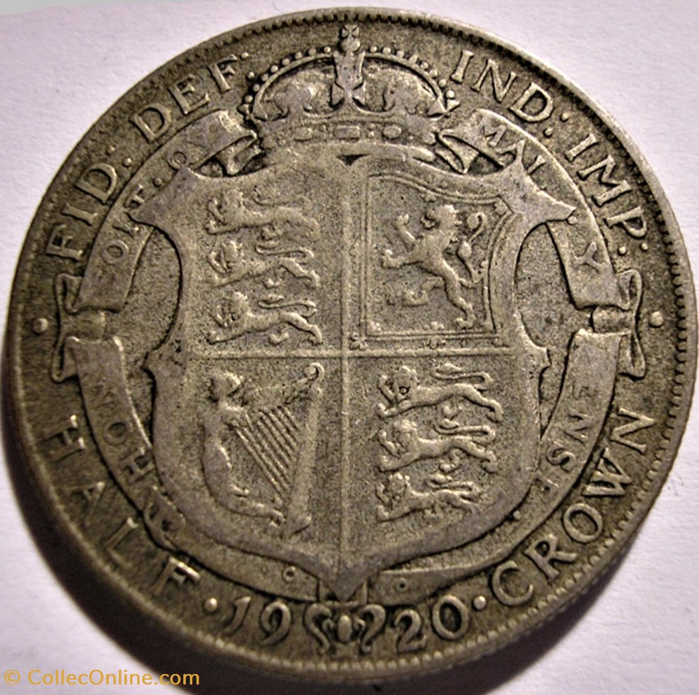 George V - Half Crown 1920 - Great Britain 3 monnaies monde royaume uni george v half crown 1920 great britain