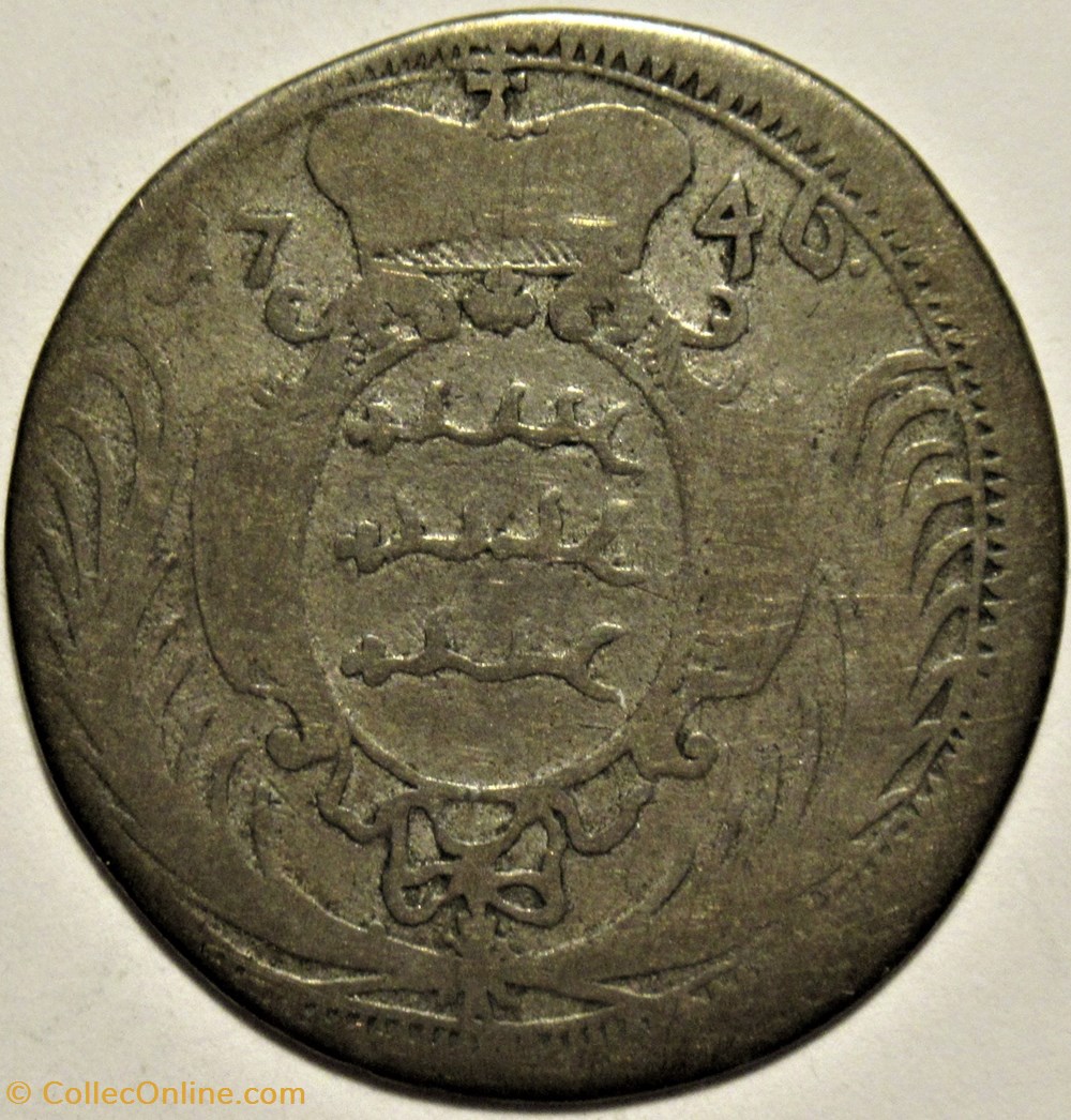monnaies europe medievale saint empire romain germanique karl eugen 6 kreuzer 1746 wurttemberg