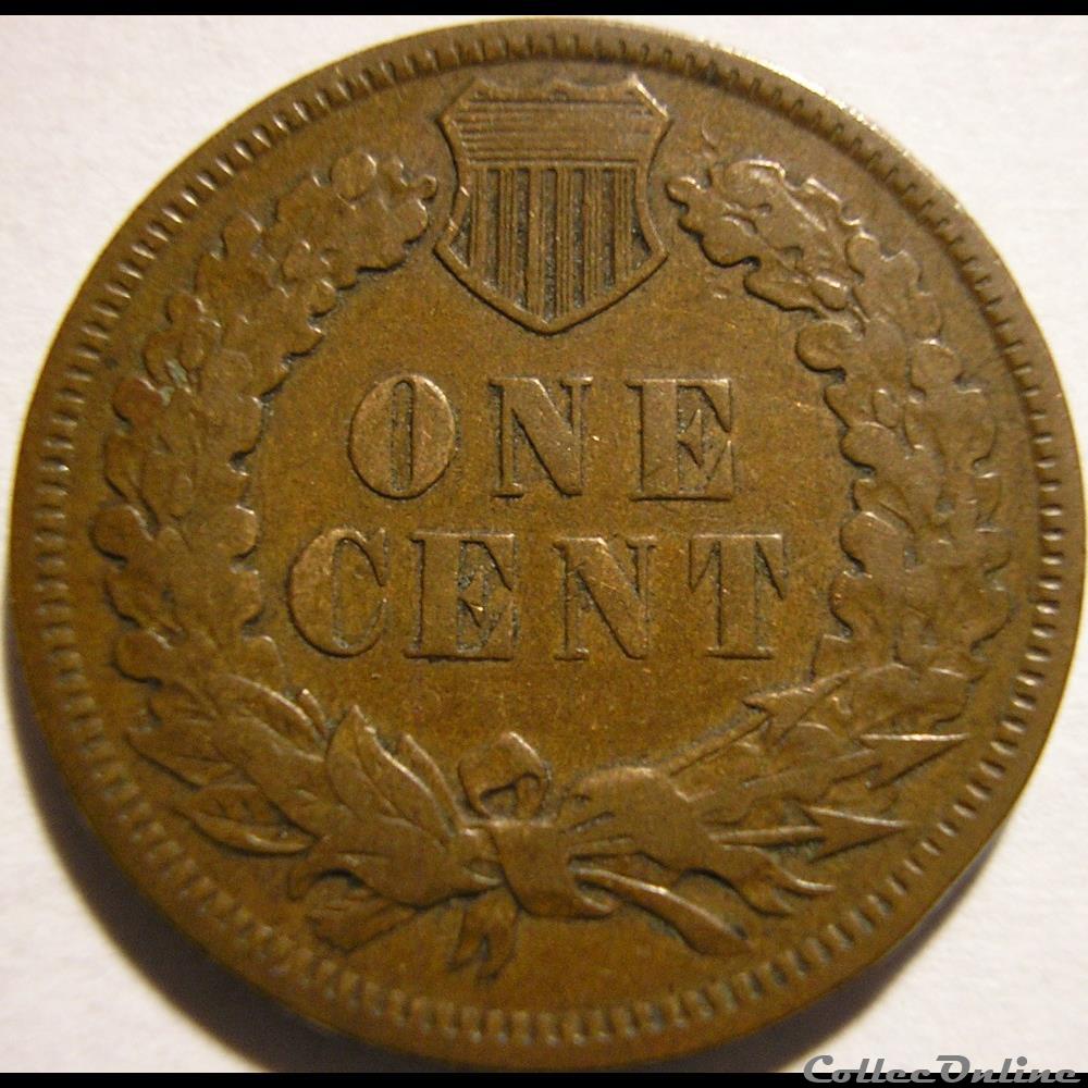 1878 One Cent 2 monnaie monde etat uni 1878 one cent