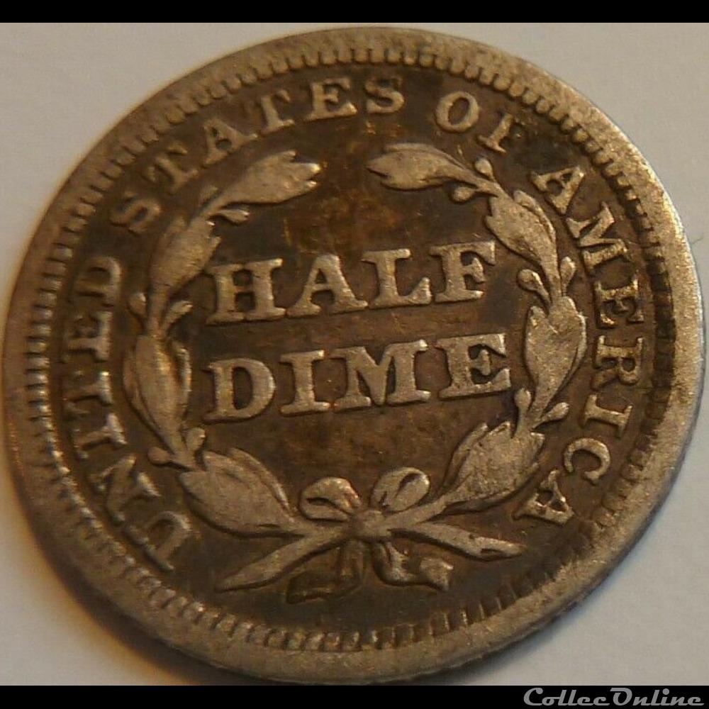 1844 Half Dime monnaies monde etats unis 1844 half dime