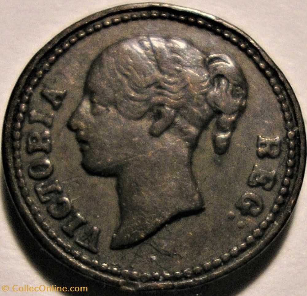 Victoria - Quarter Farthing Model 1848 - Token 2 monnaies paranumismatique jetons poids victoria quarter farthing model 1848 token