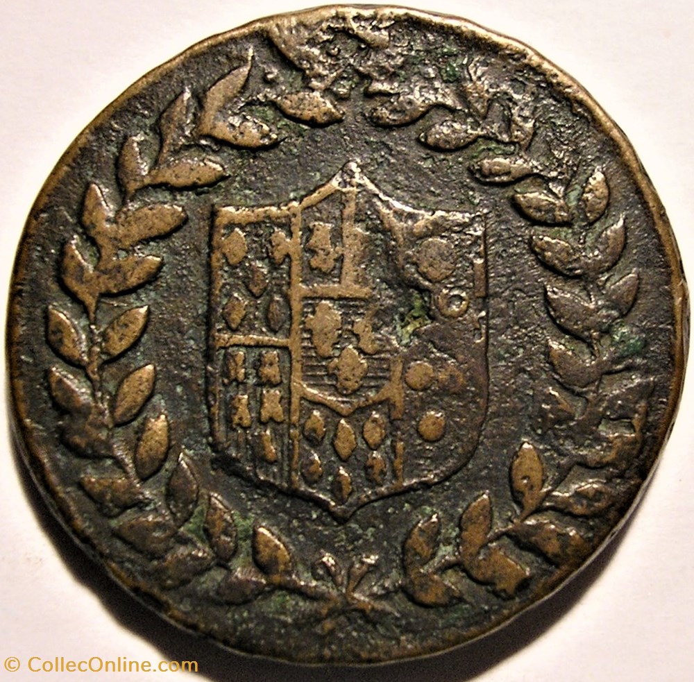 1798 -//RC, Royaume de Naples, 5 Tornesi - Ferdinand III de Bourbon-Siciles monnaies monde italie 1798 rc royaume de naples 5 tornesi ferdinand iii de bourbon siciles