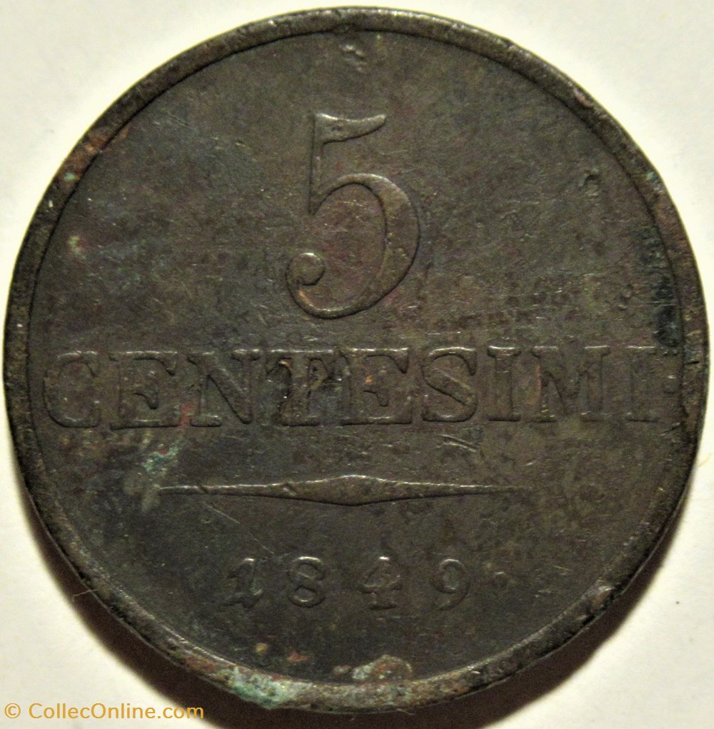 1849 Regno Lombardo-Veneto, 5 Centesimi Milano - Francesco Giuseppe I d'Austria 3 monnaies monde italie 1849 regno lombardo veneto 5 centesimi milano francesco giuseppe i austria