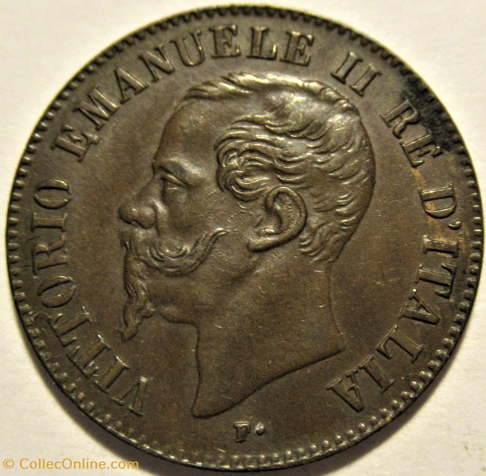 1867 Royaume d'Italie, 2 Centesimi, Milano - Vittorio Emanuele II 2 monnaies monde 1867 royaume italie 2 centesimi milano vittorio emanuele ii