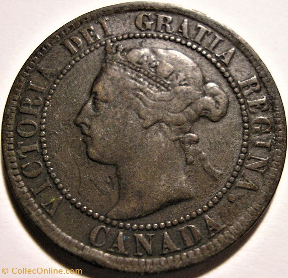Victoria - One Cent 1893 monnaie monde canadum victoria one cent 1893