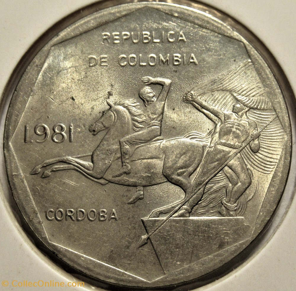 10 Pesos 1981 - J.M. Córdoba , Colombia monnaies monde colombie 10 pesos 1981 j m cordoba colombia