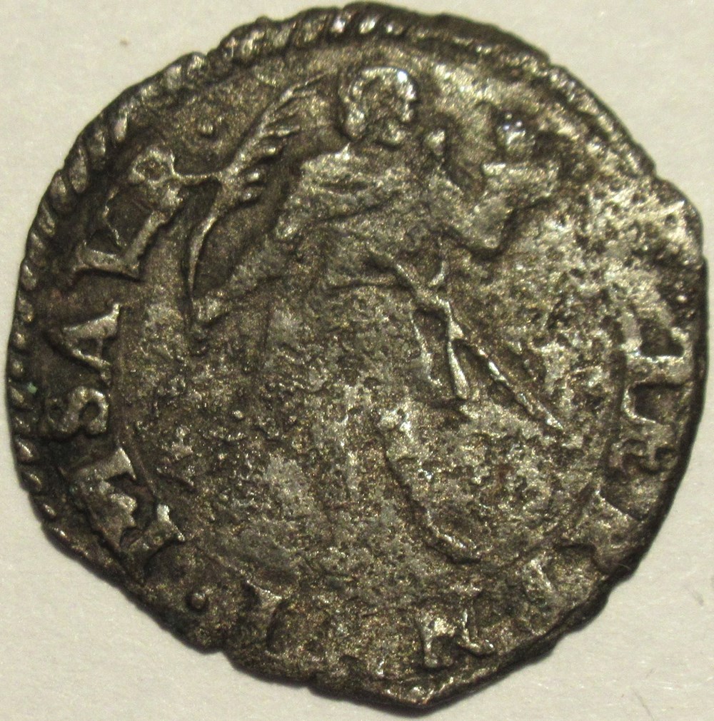 c.1538, Quattrino - Guidobaldo II della Rovere - Città di Pesaro monnaies europe medievale c 1538 quattrino guidobaldo ii della rovere citta di pesaro