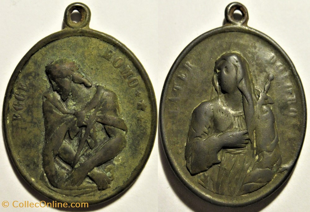 medailles religieuses ecce homo mater dolorosa medaillon xviiie