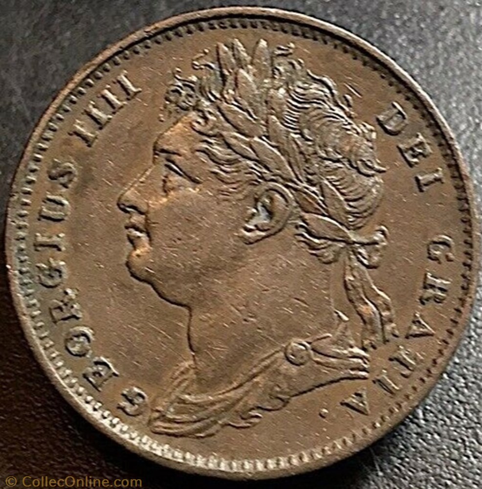 George IV - 1 Farthing 1821. Great Britain monnaie monde royaume uni george iv 1 farthing 1821 great britain