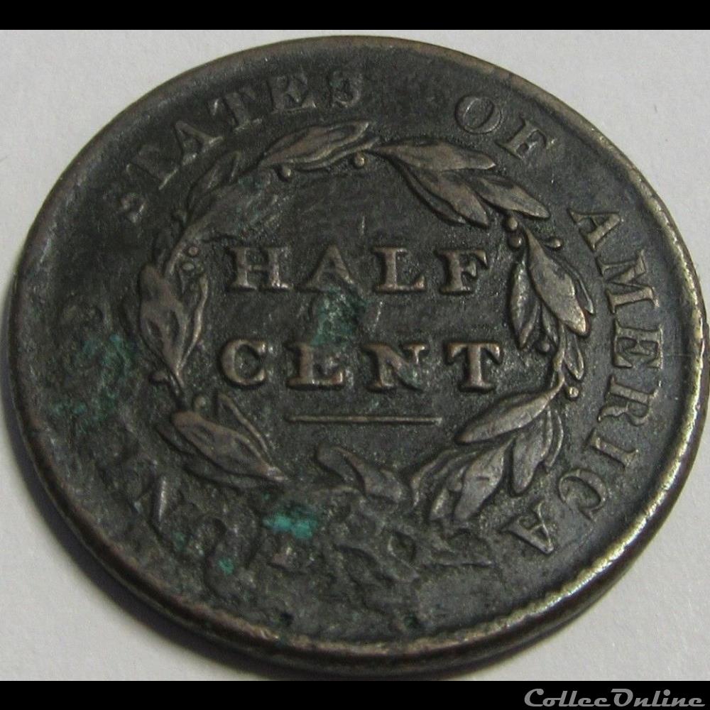1829 Classic Head Half Cent monnaie monde etat uni 1829 classic head half cent