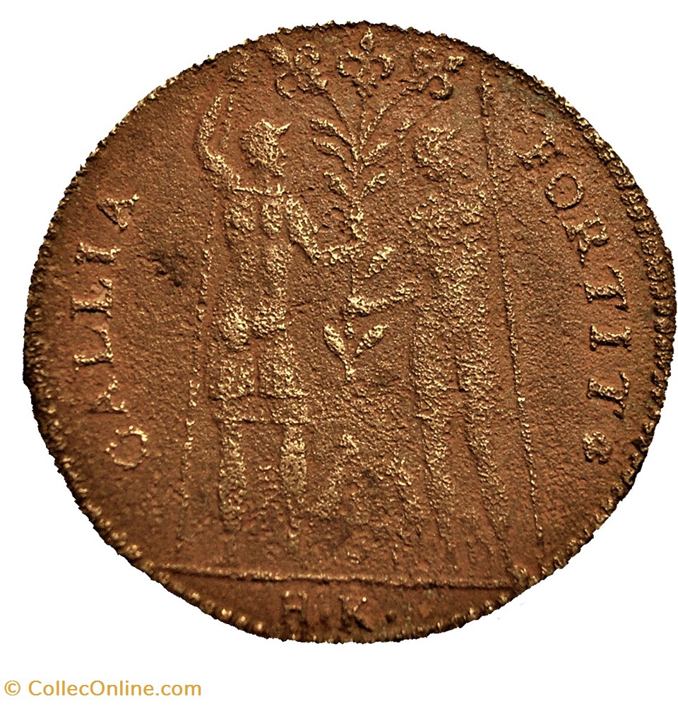 Henri III ou IV - Gallia Fortit - Jeton de Nuremberg 2 monnaies paranumismatique jetons poids henri iii ou iv gallia fortit jeton de nuremberg