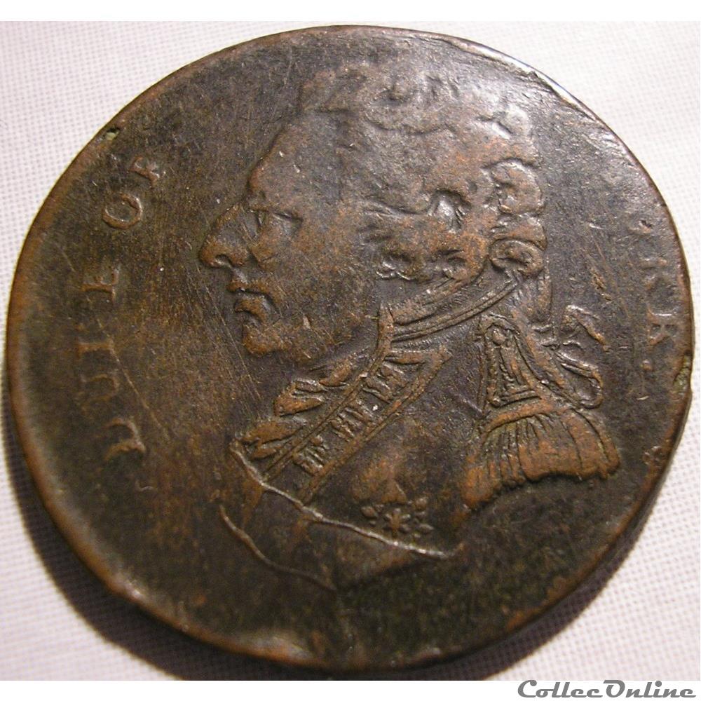 ca.1795 HalfPenny - Duke of York - Middlesex 3 monnaie monde royaume uni ca 1795 halfpenny duke of york middlesex
