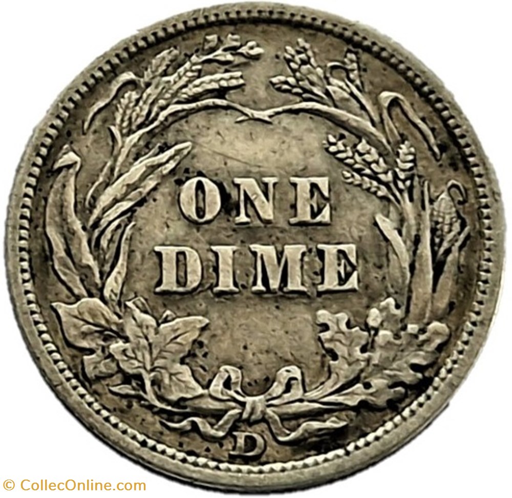 1907 Denver Dime monnaies monde etats unis 1907 denver dime