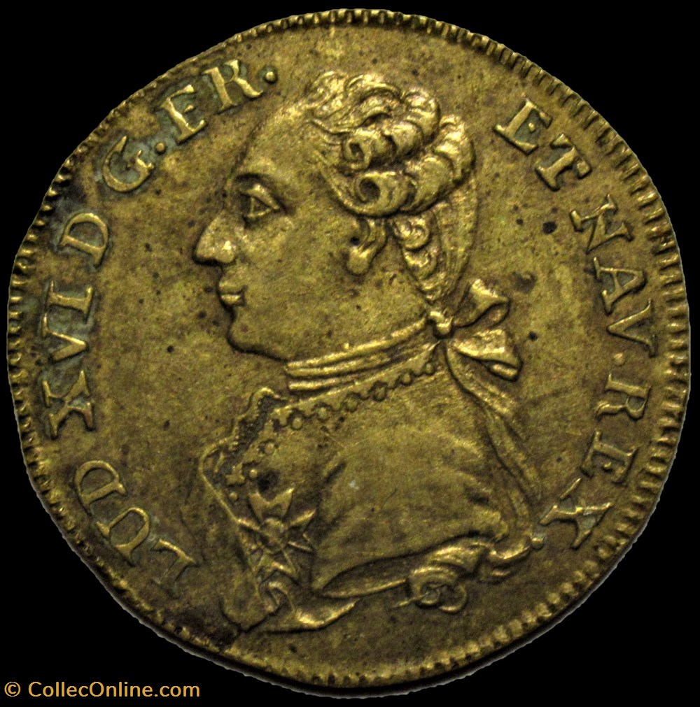 Louis XVI - c.1791 - Fontaine, Rechenpfennig monnaies paranumismatique jetons poids louis xvi c 1791 fontaine rechenpfennig