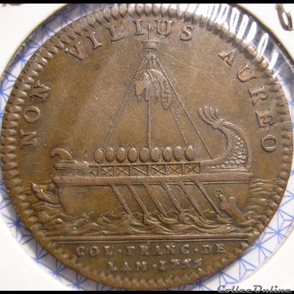 monnaies louis xv colonies francaises de amerique canada 1755 jeton ex 2