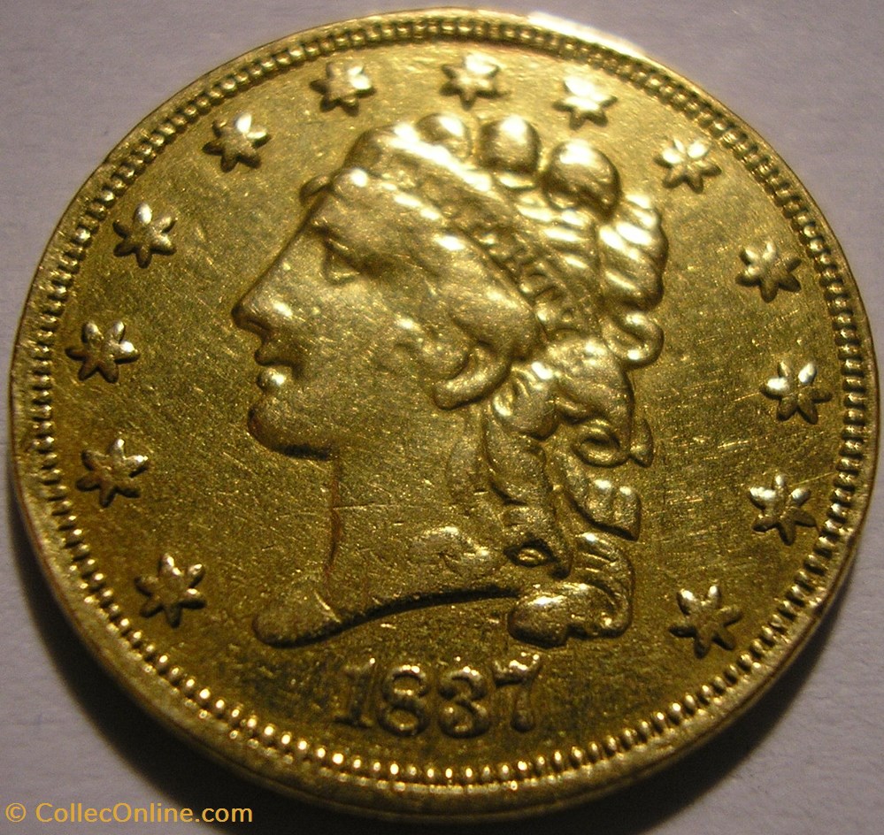monnaies monde etats unis 1837 2 5 dollars classic head