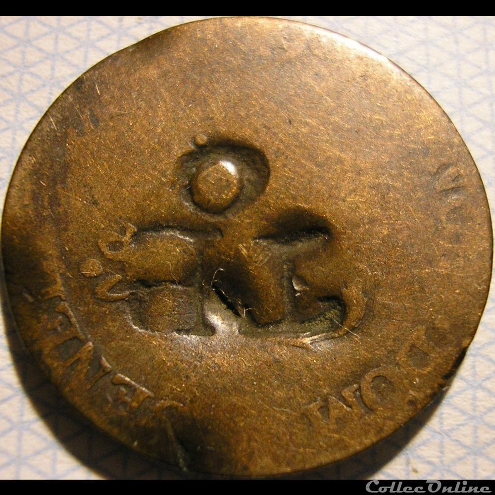 Tabago / Tobago Island - Sou Marqué 1781-1803 Occupation française 4 monnaie monde trinite et tabago tobago island sou marque 1781 1803 occupation francaise