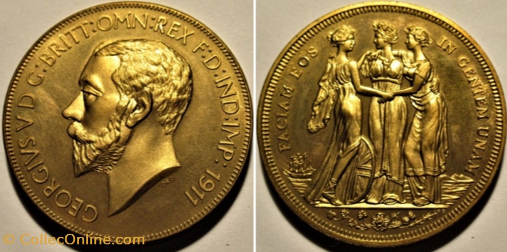 George V 1911 Coronation Medal - Three Graces, Great Britain medailles royaume uni george v 1911 coronation medal three graces great britain
