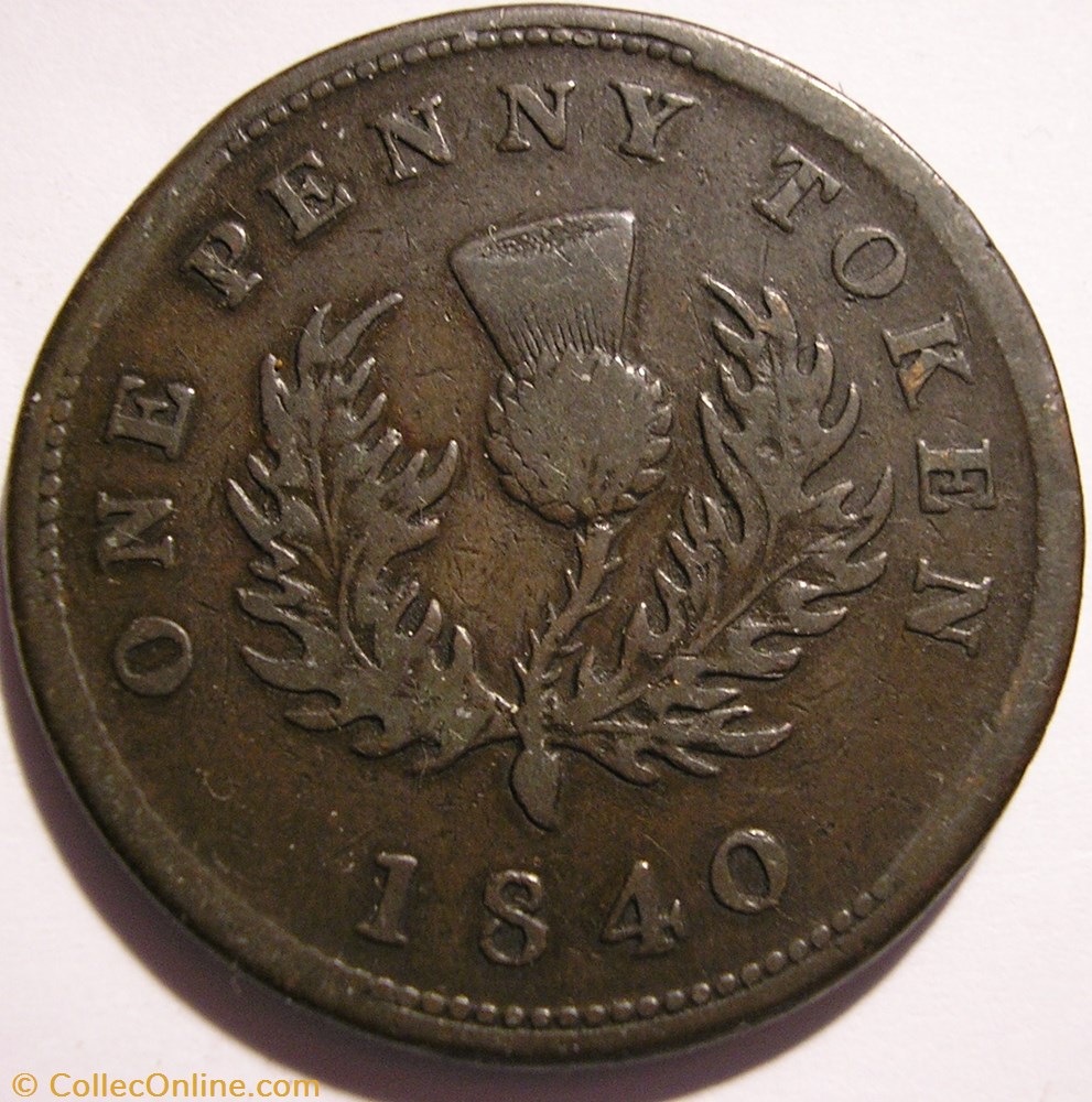 Victoria - One Penny 1840 - Nova Scotia monnaie monde canadum victoria one penny 1840 nova scotia