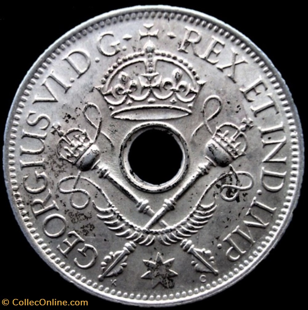 George VI - One Shilling 1945 - New Guinea monnaies monde papouasie nouvelle guinee george vi one shilling 1945 new guinea