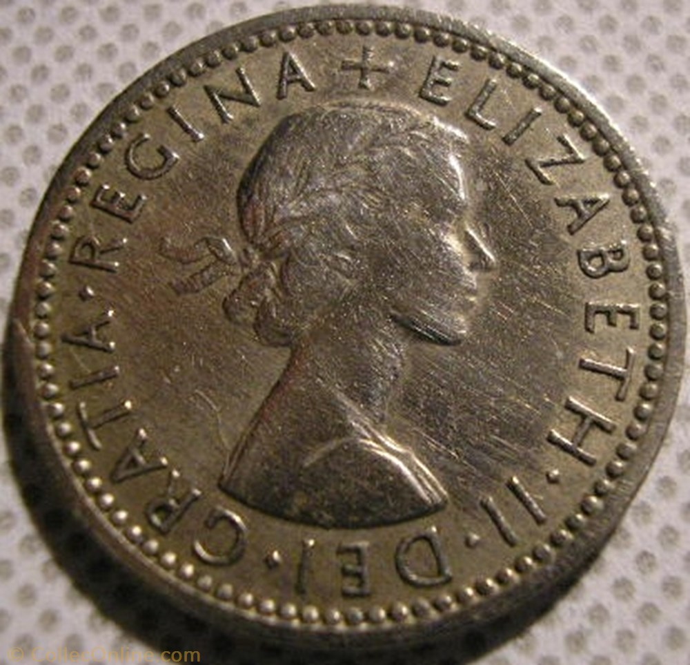 Elizabeth II - 6 Pence 1955 - UK monnaie monde royaume uni elizabeth ii 6 pence 1955 uk
