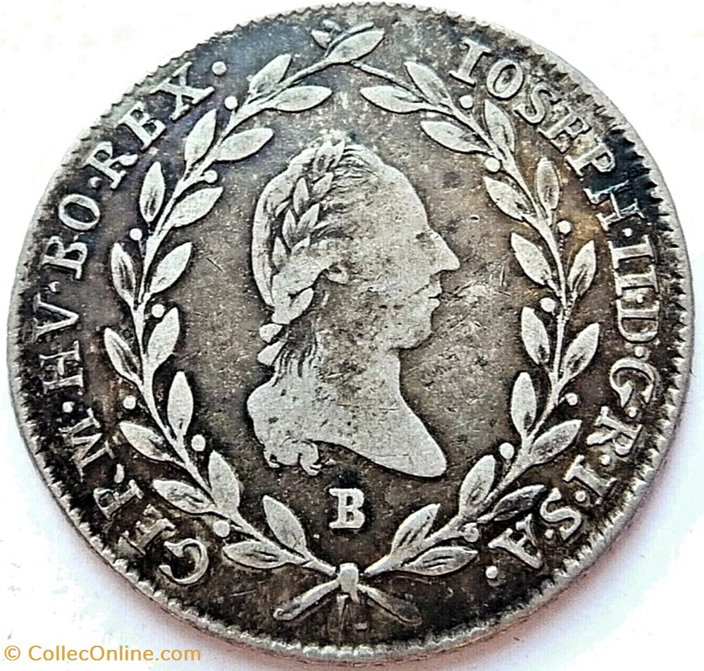 1785 Kremnica 20 Kreuzer - Joseph II of Habsburg-Lorraine monnaies monde autriche 1785 kremnica 20 kreuzer joseph ii of habsburg lorraine