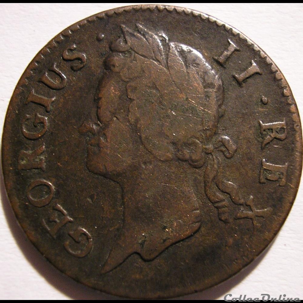 George II - Half Penny 1742 Ireland - Coins - European Medieval