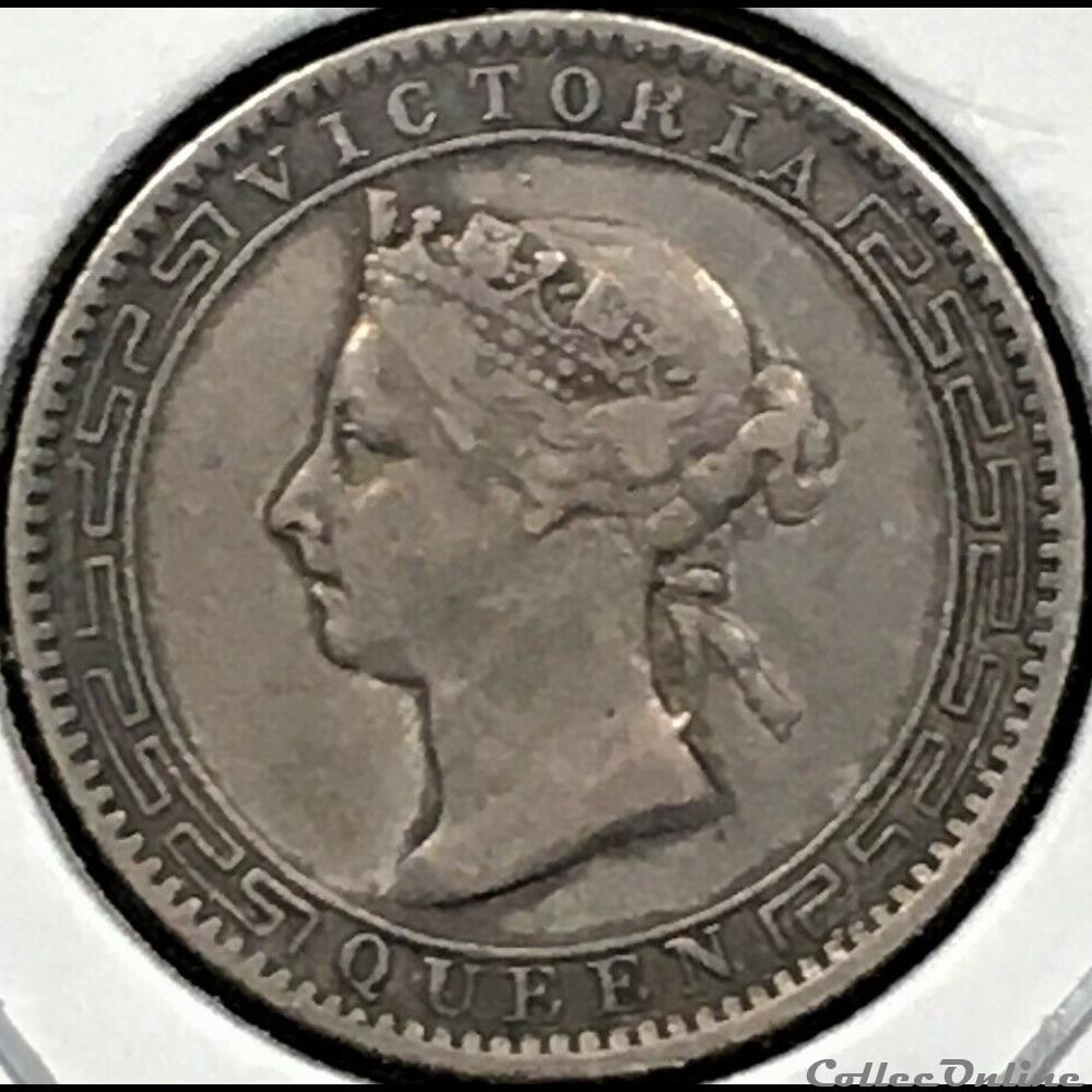 Victoria 25 Cents 1900 Ceylon Coins World 1790 Sri
