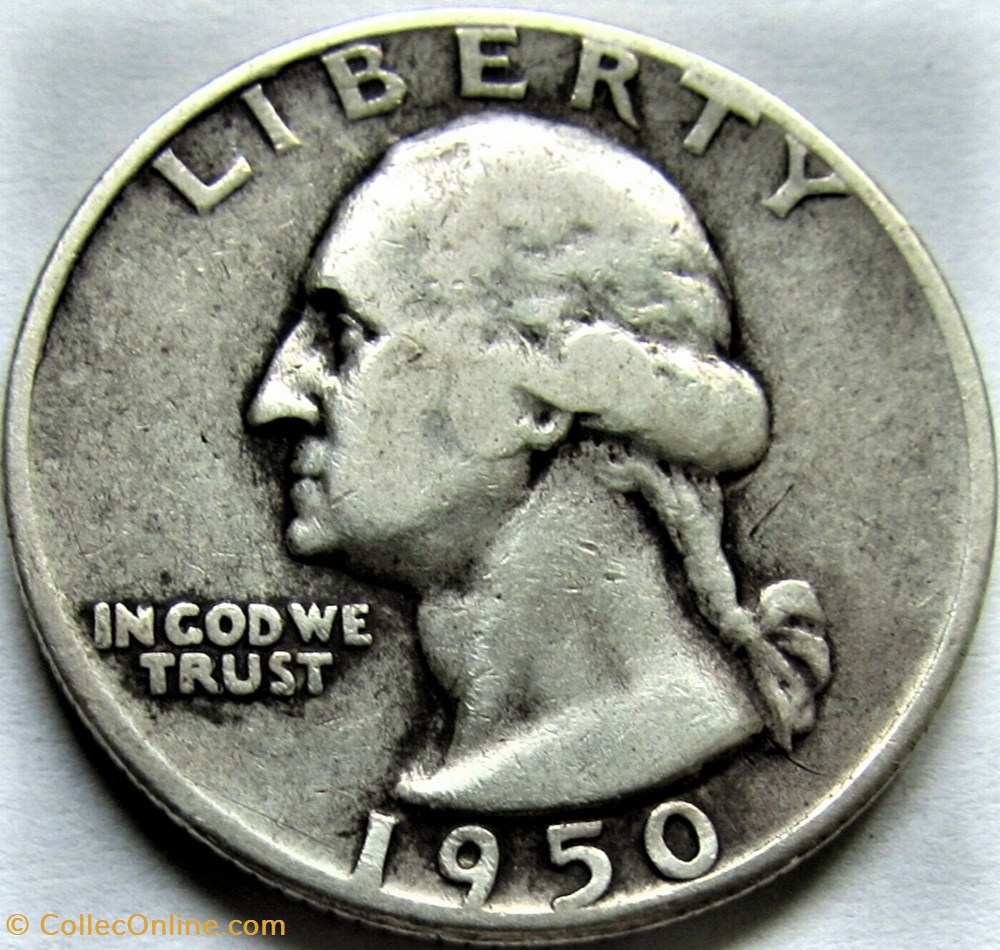 1950 Quarter Dollar monnaies monde etats unis 1950 quarter dollar
