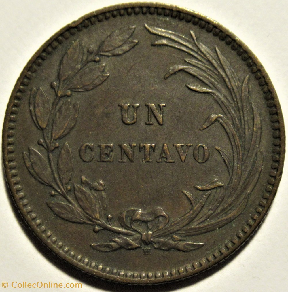 Ecuador - Un Centavo 1890, Heaton Mint 3 monnaies monde equateur ecuador un centavo 1890 heaton mint