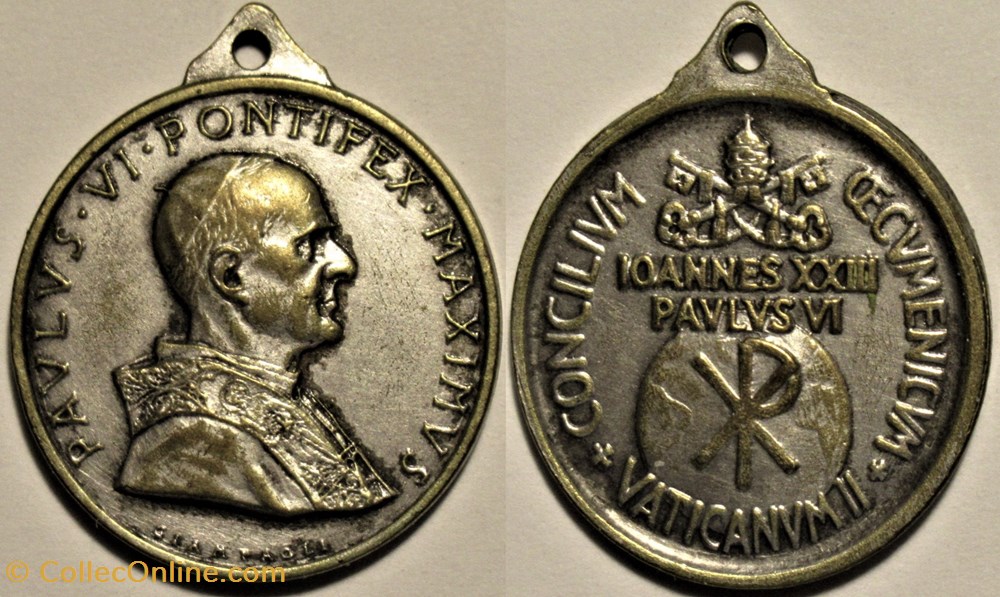 Paul VI Pape, IIe Concile œcuménique, Vatican II 1965 medailles etat de la cite du paul vi pape iie concile cumenique vatican ii 1965