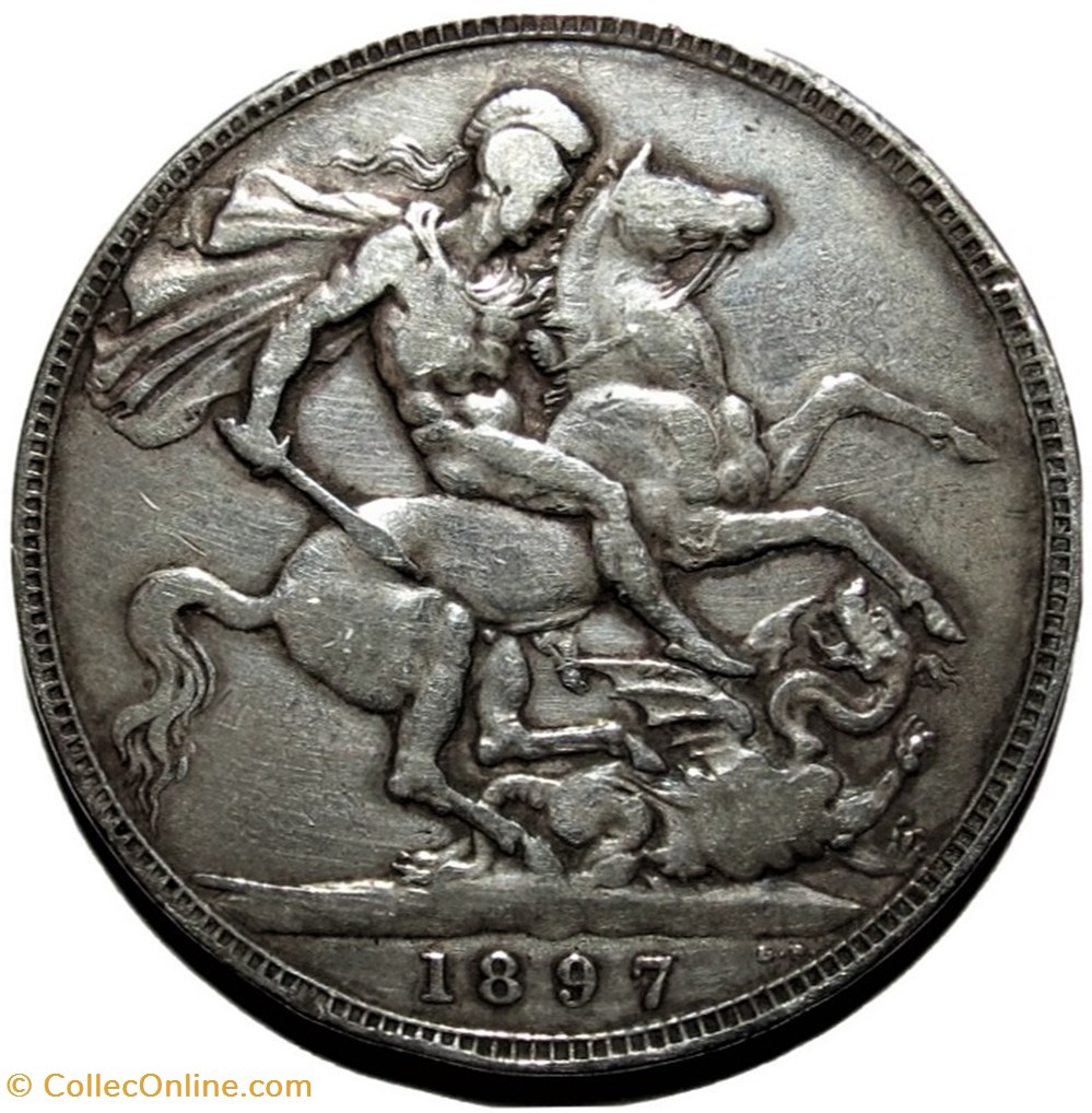 Victoria - One Crown 1897 - Kingdom of Great Britain monnaies monde royaume uni victoria one crown 1897 kingdom of great britain