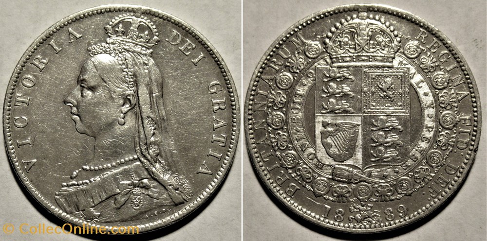 Victoria - Jubilee Half Crown, 1889 - Kingdom of Great Britain monnaies monde royaume uni victoria jubilee half crown 1889 kingdom of great britain